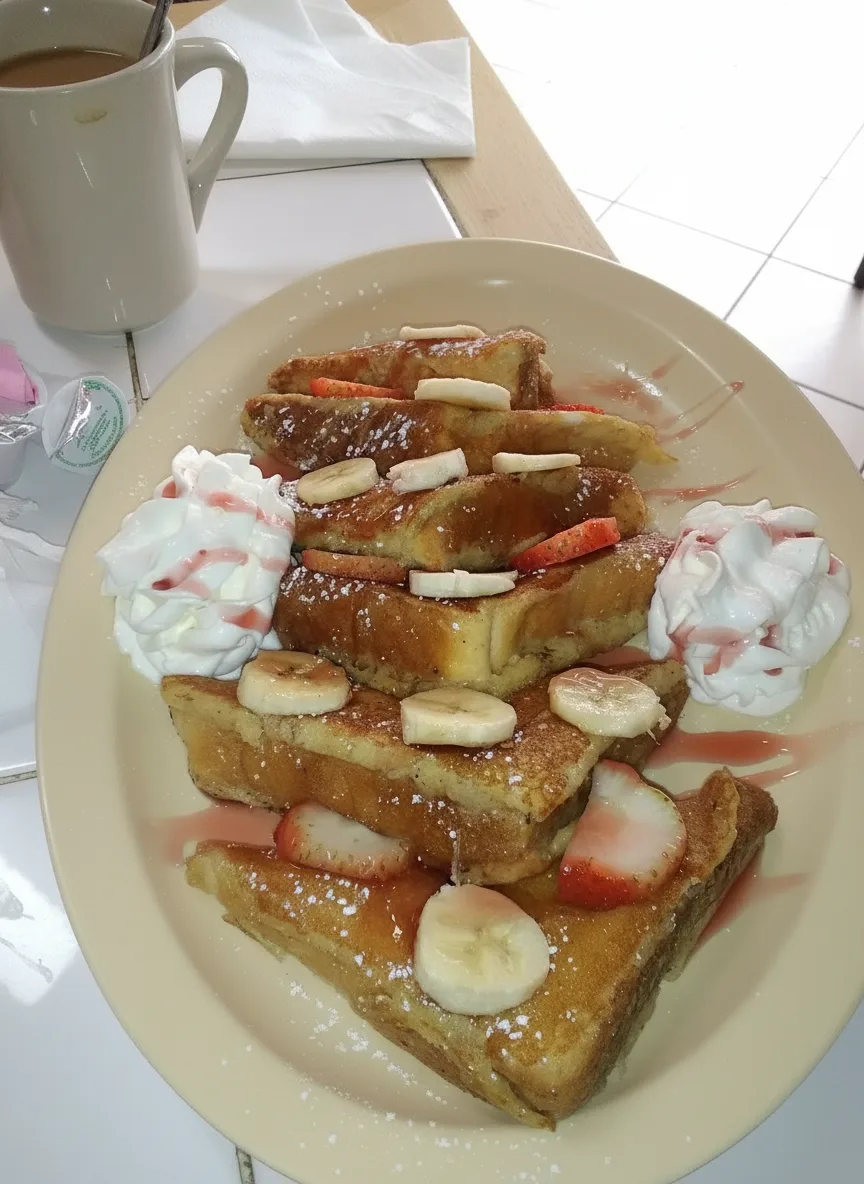 French toast with fruit