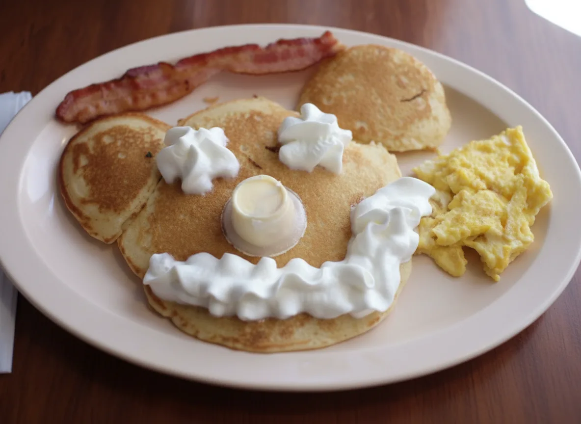 The smiling pancake plate for kids